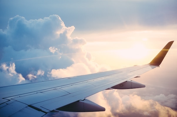 View from the window of an airplane